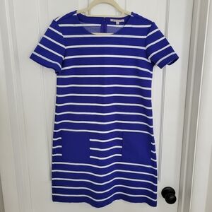 Gap Nautical Shift Dress Women SMALL Coastal Stripes Pockets Casual Boating 2012
